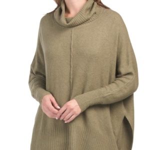 Turtleneck Poncho Sweater